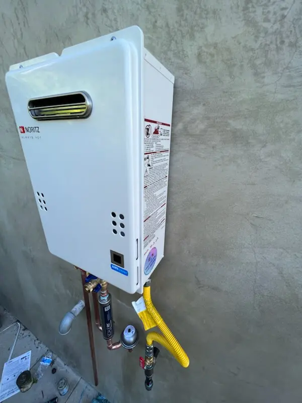 Tankless water heater installation for Town Park homes
